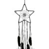 Night Star Dream Catcher With Feathers, Black Color