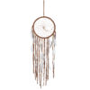 Boho Dream Catcher, Brown Suede With Feathers