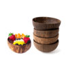 Coconut Bowls Set Of Four, Natural And Organic