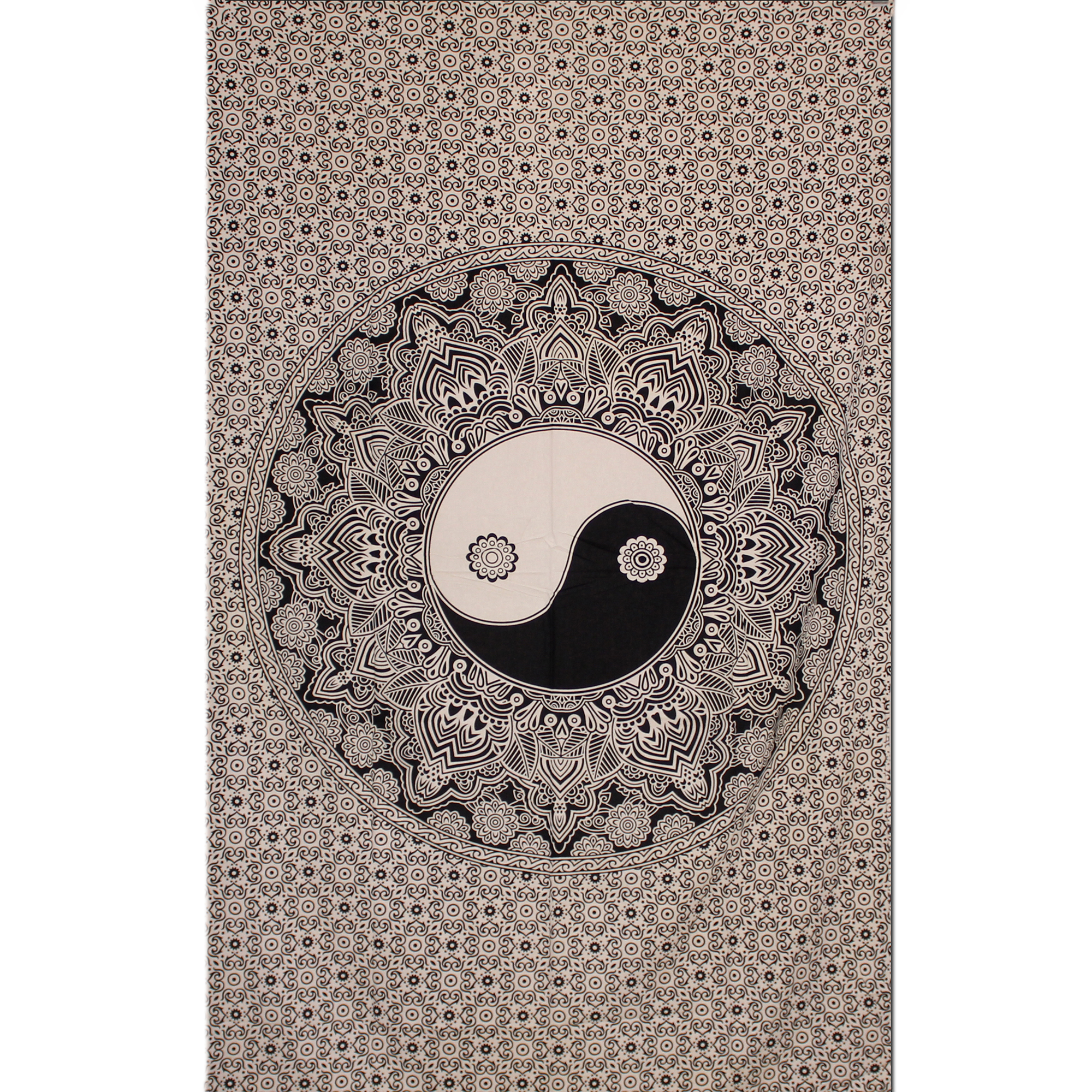 Ying Yang Tapestry, Black And White
