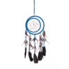 Double Hoop Turquoise Feather Dream Catcher, Tiger Eye Stone
