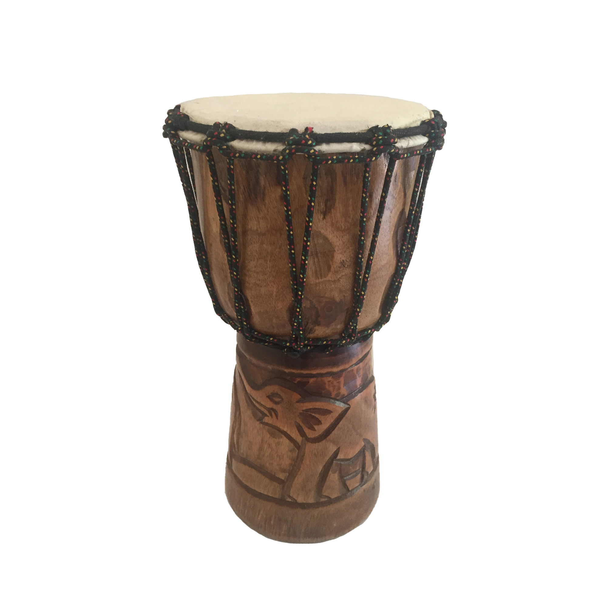 Lucky Elephant, Hand Carved Djembe Drum