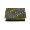 Floral Bounty Trinket Box With Mosaic Glass