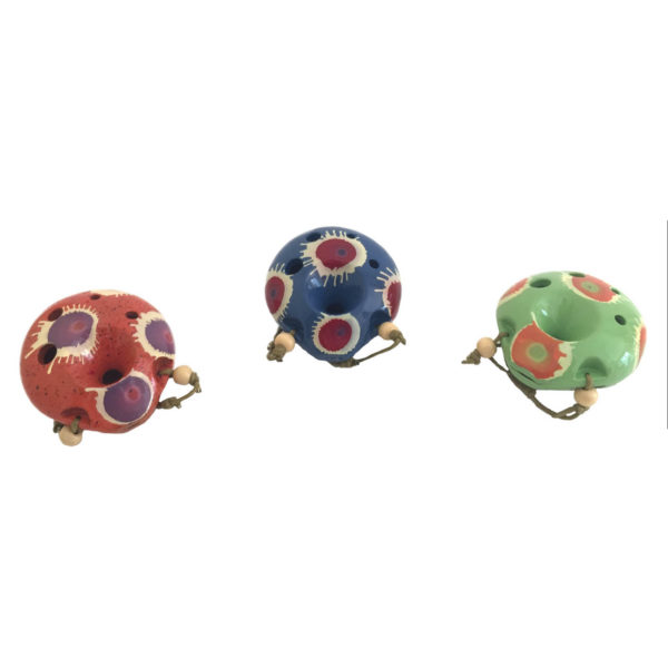 Five Hole Ocarina Pendant, Hand Painted