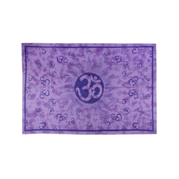 Om Echoes Meditation Tapestry, Purple