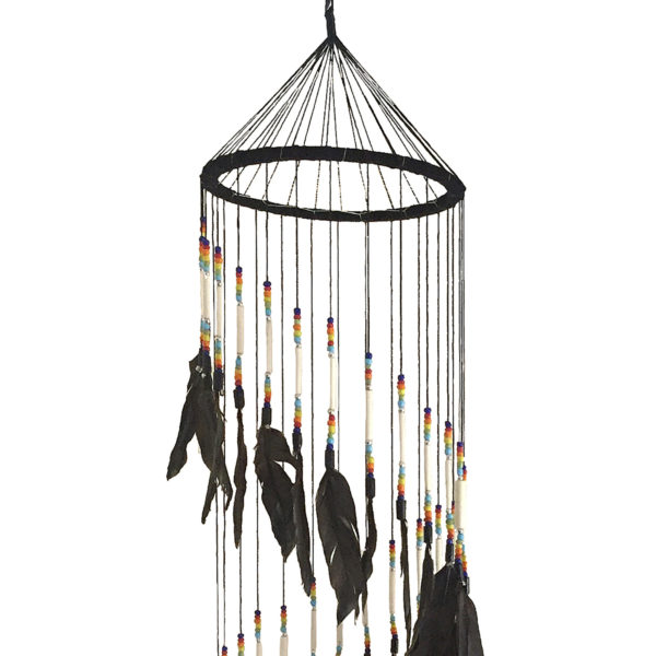 Spiral Black Dream Catcher Mobile, Hand Crafted