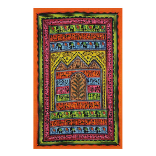 Cotton Woven Tribal Village Tapestry