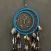 Double Hoop Turquoise Feather Dream Catcher, Tiger Eye Stone